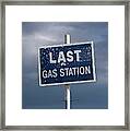 Gas Station Roadsign Framed Print