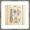 Gatling Machine Gun - Vintage Patent Document Framed Print