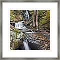 Gazing Up At Ozone Falls In Autumn Framed Print