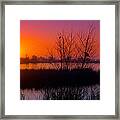 Geese Flying At Dawn Framed Print