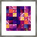 Geometric Design Squares Pattern Abstract Iv Framed Print