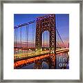 George Washington Bridge Morning Twilight I Framed Print