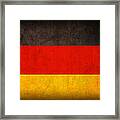 Germany Flag Vintage Distressed Finish Framed Print