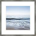 Germany, Mecklenburg-western Pomerania, Usedom, Waves On The Beach Framed Print