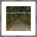 Ghost Lights Of Saratoga Texas Framed Print