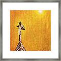 Giraffe Looking Back Framed Print