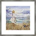 Girl At The Ocean Framed Print