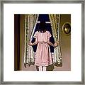 Girl At The Window Framed Print