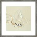 Girl With Hat Wc On Paper Heightened With White Framed Print