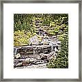 Glacier Park Waterfall Framed Print