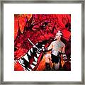 Gladiator Vs Dragon Framed Print