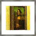 Glance At Mona Lisa Framed Print