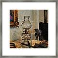 Glass Lamp And Stereopticon Framed Print