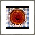 Glass Of Red Wine View From The Top Framed Print
