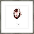 Glass Of Wine Painting Watercolor Art Print Framed Print