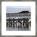 Gloomy Day Northport Dock Long Island New York Framed Print