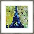 Glowing Eiffel Tower Framed Print
