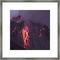 Glowing Rerombola Lava Dome Framed Print