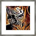 Glowing Tiger Framed Print