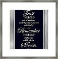 God's Business Plan Framed Print