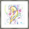 Golden Fairy Seahorse Framed Print