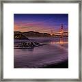 Golden Gate Bridge Fading Daylight Framed Print