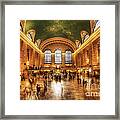 Golden Grand Central Framed Print