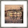 Golden Hour Harbor Framed Print