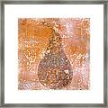 Golden Pear Pink Monoprint Framed Print