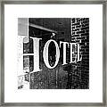 Goldfield Hotel Window Framed Print