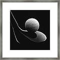 Golf Ball And Club Framed Print