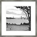 Golf With View Of Golden Gate Framed Print