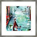 Gondola In The Mist Venice Italy Framed Print