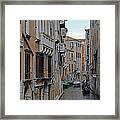 Gondolas On Backstreet Canal Framed Print
