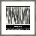 Good Deed Framed Print