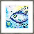 Good Luck Fish Abstract Framed Print