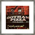 Gotham Pizza Framed Print