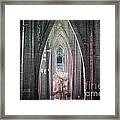Gothic Arches Hands Folded In Prayer Framed Print