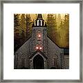 Gothic Old Church Autumn Forest Woodlands Framed Print