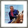 Gq Cover Of Actor Carey Grant Horseback Riding Framed Print
