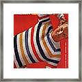 Gq Cover Of Man Wearing Striped Sweater Framed Print