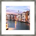 Grand Canal, Behind Rialto Bridge, Venice, Italy Framed Print