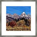 Grand Teton Panorama Framed Print