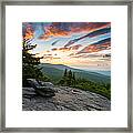 Grandfather Mountain Blue Ridge Parkway Nc Beacon Heights At Sunrise Framed Print