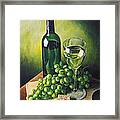 Grapes And Wine Framed Print