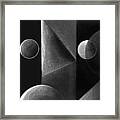 Gray And Black Abstract 3 Framed Print