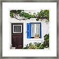 Greece, Parga, Harborfront House Detail Framed Print