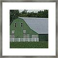 Kentucky Green Barn Framed Print