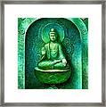 Green Buddha Framed Print