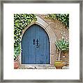 Green Castle Door Of Obidos Framed Print